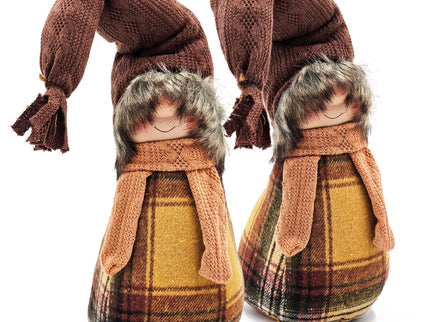 Gnomes Decorations For Fall Thanksgiving Table Decorations (Set of 2) - Brown / Yellow