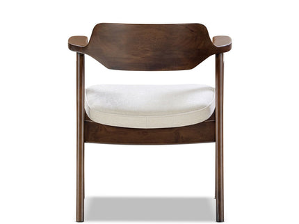 Hayes - Curved Dining Arm Chair - Light Beige