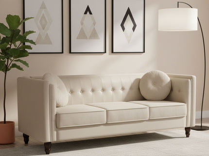 Chesterfield Sofa With Square Arms For Living Room