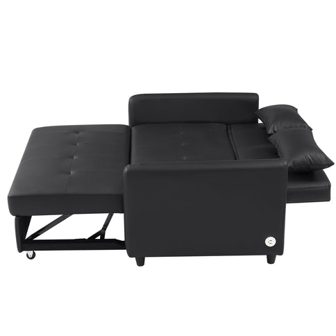 Convertible Sleeper Sofa Bed With 3 USB Ports