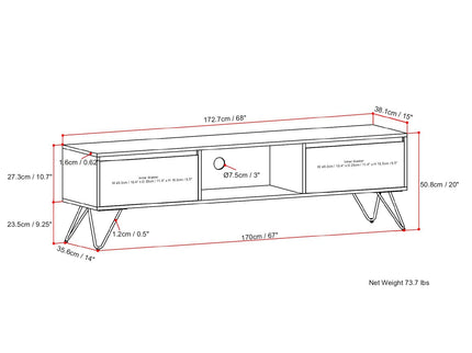 Hunter - Handcrafted TV Media Stand - Natural