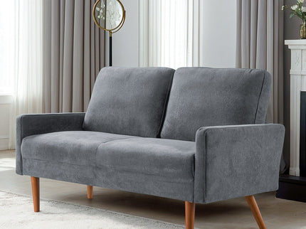Loveseat Sofa, European Style With Sleek Design, Modern & Vintage Flair, Upholstered 2 Seater Couch