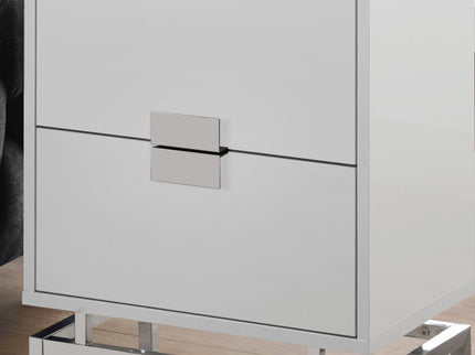 Accent Side Table, Storage Drawer, Modern Design