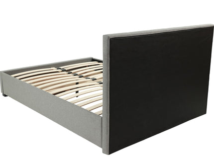 Bed With Tufted Headboard And Storage Drawer