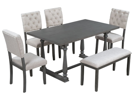 6 Piece Dining Set Retro Style