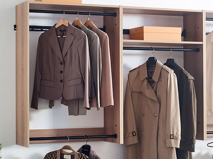 Devi - Wall Mounted Wood Closet System & Modular Design