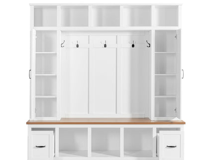 Hall Tree With Storage Bench, Entryway Coat Rack With Hooks