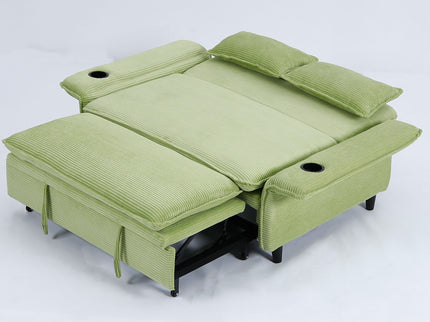 Modern Fabric Multi-Functional Sofa Bed With Adjustable Armrests And Backrests