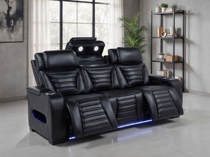 Isadora - Power Reclining Sofa With Dual Independent Recline - Black