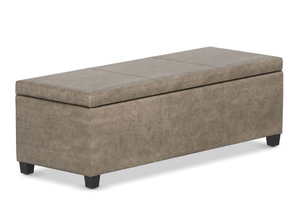 Avalon - Storage Ottoman Bench - Brown