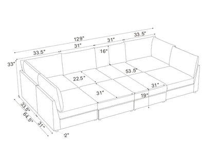 Modular Sectional With Custom Configuration