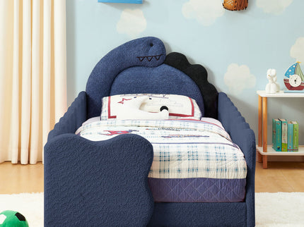 Cute Dinosaur Shaped Bed With Safety Guardrail, Toddler Frame