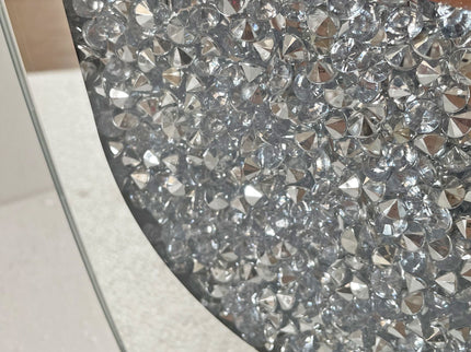 U - Shaped Floor Vase With Shattered Diamond Mirror Surface