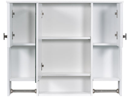 Wall Mounted Bathroom Storage Cabinet With Mirror, Medicine Cabinet With Towel Bar