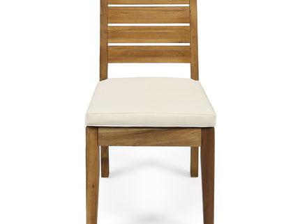 Outdoor Armless Dining Chair With Cushions