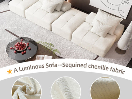 Modern Oversized Diy Combination Modular Sectional Sofa With Pillows