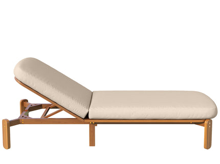 Outdoor Chaise Lounge With Adjustable Backrest
