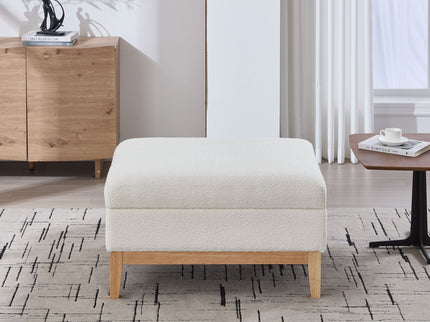 Upholstered Storage Ottoman With Reversible Lid Coffee Table, Foot Stool