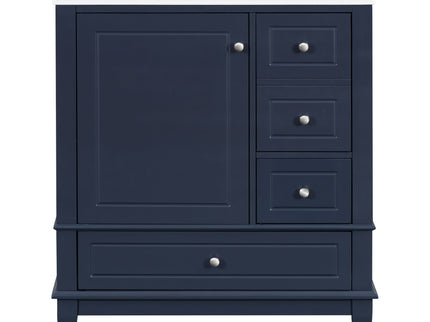 Freestanding Bathroom Vanity With Sink, Soft Close Door, 3 Drawers