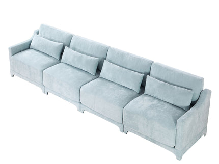 Elegant Sofa With Ergonomic Design And Lumbar Pillows