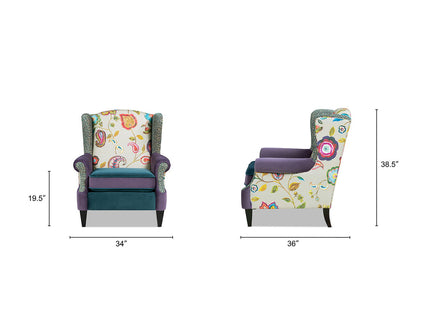 Anya - Boho Chic Wingback Accent Arm Chair