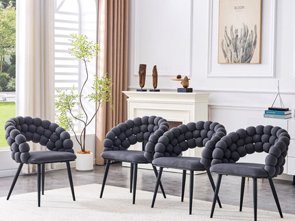 Puffy Bubble, Ball Chain Chairs For Dining Room (Set of 2)