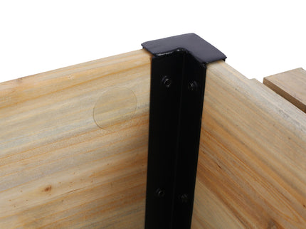 Raised Garden Bed With Metal Legs And Folding Storage Shelf