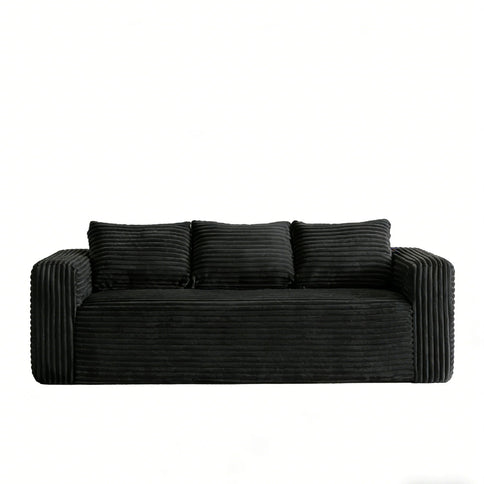 Cloud Loveseat Sofa Couch, Compressed - Black