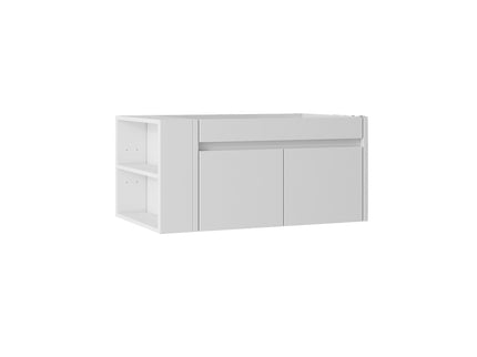 36" Floating Bathroom Vanity Cabinet, With Soft Close Double Doors, Wall Mounted, Cabinet Only - White