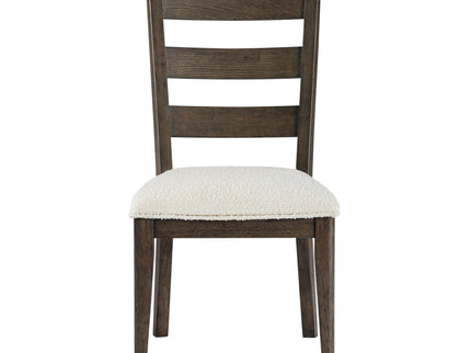 Upholstered Dining Chair With Ladder Back Design (Set of 2)