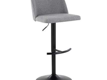 Toriano - Contemporary Adjustable Bar Stool With Rounded T Footrest (Set of 2)