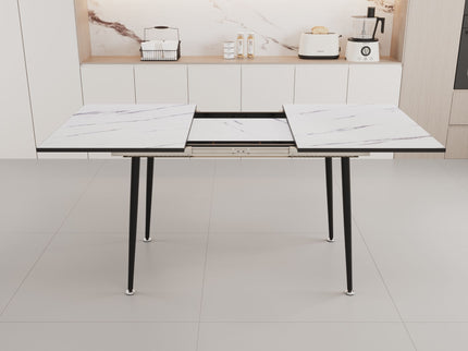 Modern Extendable Dining Table And Chair Set For 2 - 6 People