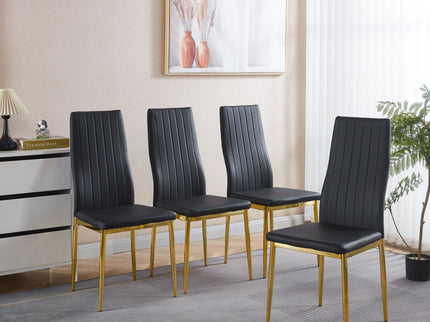 Dining Chair (Set of 4) - Golden Black