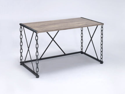Jodie - Console Table - Rustic Oak / Antique Black