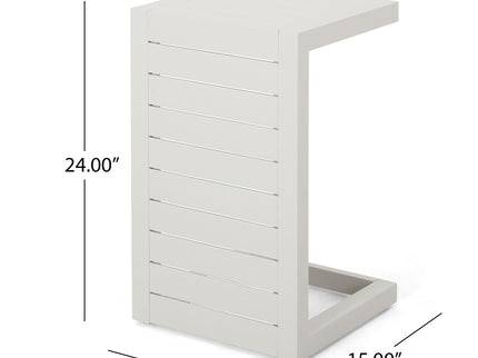 Aluminum Outdoor C - Shaped Side Table For Patio