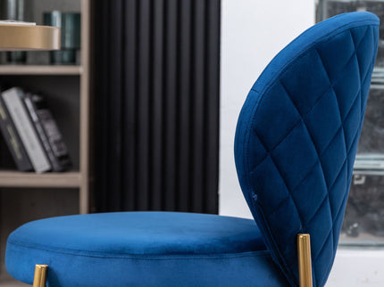 Amoa - Contemporary Velvet Upholstery Dining Chair - Blue