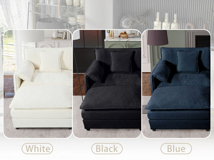 Modern Upholstered Loveseat And Armchair Set With Pillows