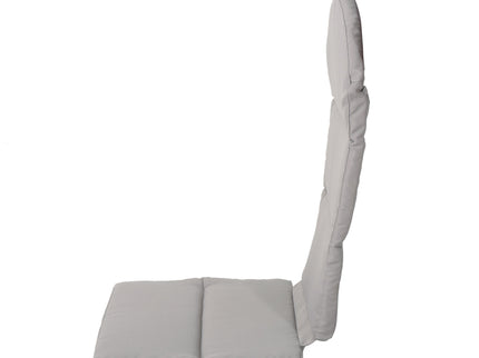 Outdoor Adirondack Chair Cushion With Water Resistant Fabric And Ties - Gray