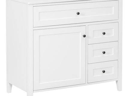 Bathroom Vanity With Sink, Cabinet With 3 Drawers And Adjustable Shelf