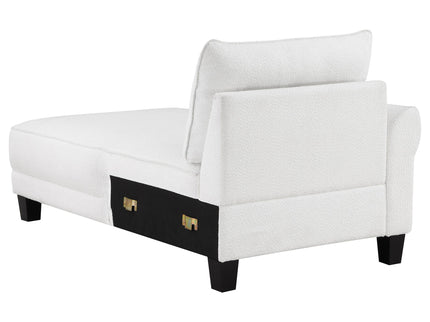 Granholm - Upholstered Curved Arm Sectional Sofa - White