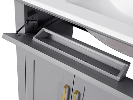 Modern Bathroom Vanity With Ceramic Sink, Soft Close Storage Cabinet