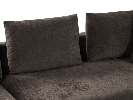 Modern L Shaped Sectional Sofa With Upholstery And Wooden Storage