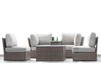 Dark Brown / 4 Pc. 2 Seater Sofa, 2 Chairs, Table