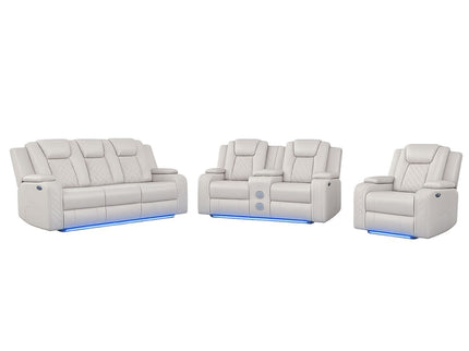 Benz - LED & Power Recliner With Adjustable Headrests And Ambient LED Lighting