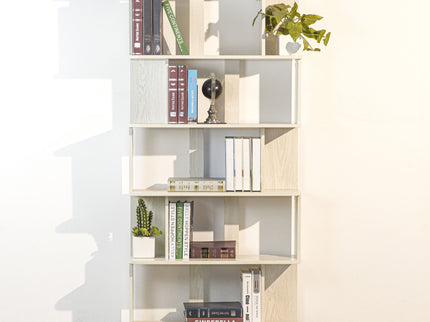 Modern 5 Tier Open Storage Bookcase