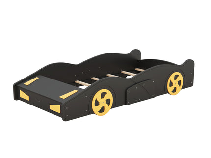 Race Car Shaped Platform Bed With Wheels And Storage