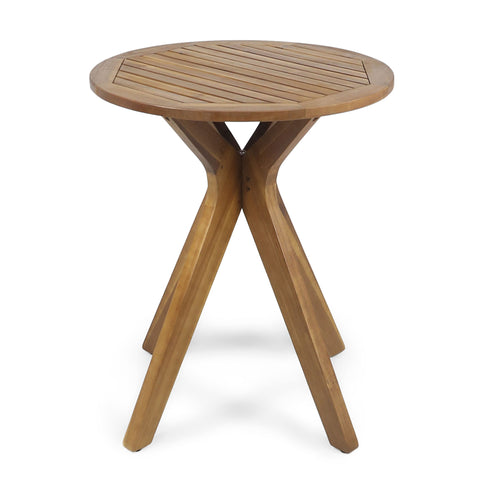 Stamford - Outdoor Bistro Table Acacia Wood X - Base - Teak