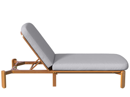 Outdoor Chaise Lounge With Adjustable Backrest