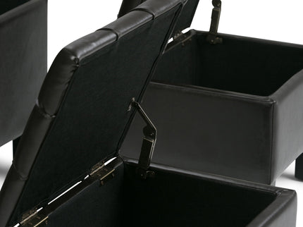 Dover - 3 Piece Storage Ottoman Contemporary Design
