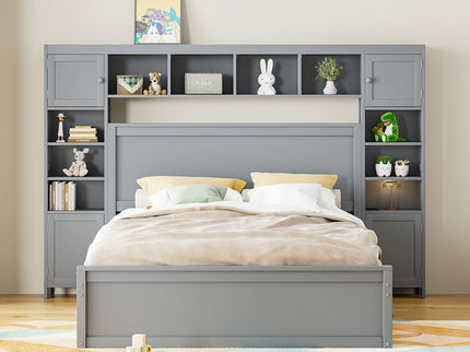 Bed With All In One Cabinet, Shelf And Sockets